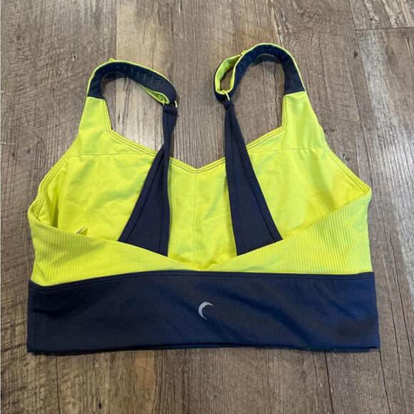 Zyia Neon Yellow Parallel Luxe Adjustable Sport Bra Medium - Picture 6 of 7